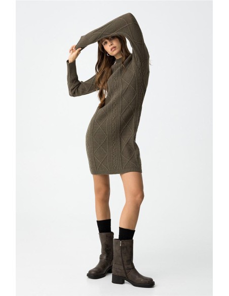 Vestido Tiffosi Marijin verde de punto mujer