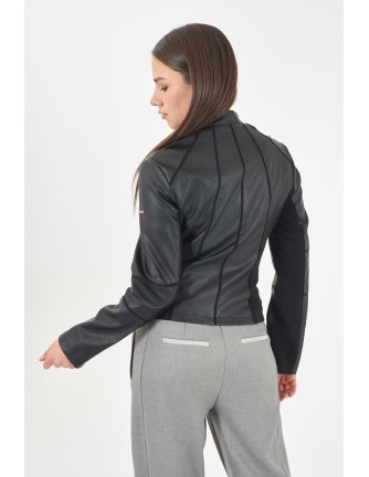 Chaqueta Yes-Zee negra polopiel 2