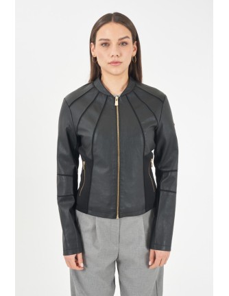 Chaqueta Yes-Zee negra polopiel