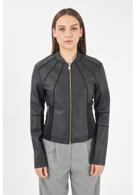 Chaqueta Yes-Zee negra polopiel Chaqueta Yes-Zee negra polopiel