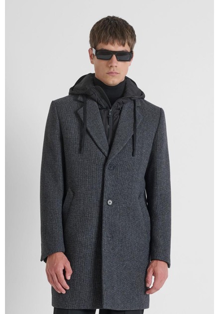 Abrigo Antony Morato gris con chaleco Abrigo Antony Morato gris con chaleco