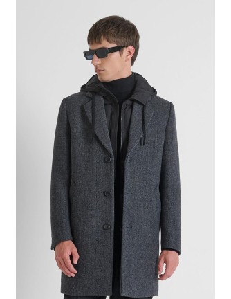 Abrigo Antony Morato gris con chaleco 2