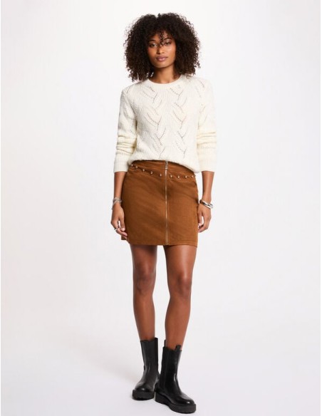 Falda Morgan Jclam marron antelina