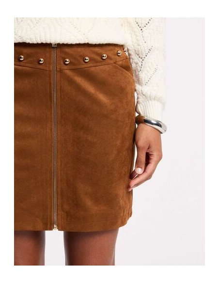 Falda Morgan Jclam marron antelina