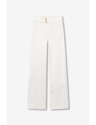 Vaqueros Tiffosi Olivia blanco high wais