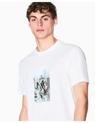 Camiseta Armani Exchange blanca N York 2