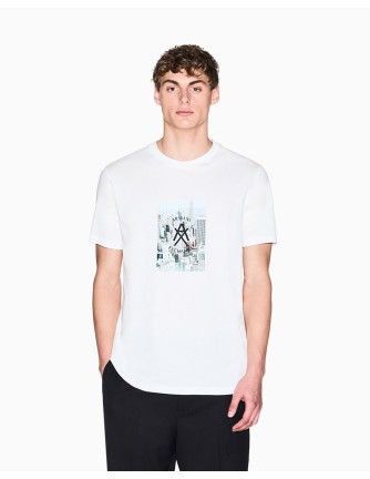 Camiseta Armani Exchange blanca N York