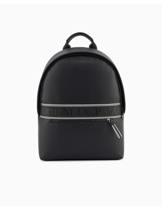 Mochila Armani Exchange negra logo 2