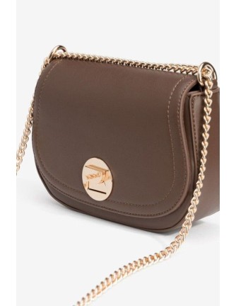 Bolso Tiffosi Melanie marron cadena dora