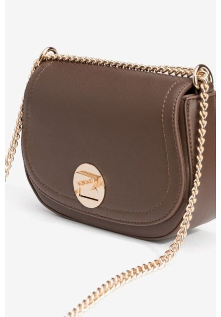 Bolso Tiffosi Melanie marron cadena dora Bolso Tiffosi Melanie marron cadena dora