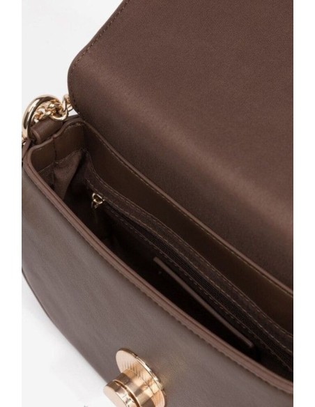 Bolso Tiffosi Melanie marron cadena dora