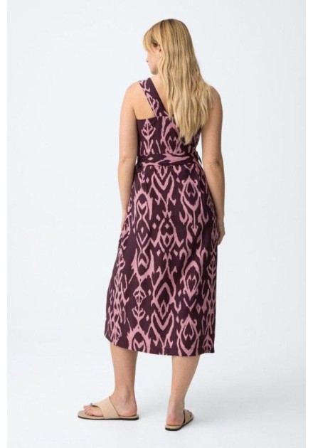 Vestido Tiffosi Guigas estampado geometr Vestido Tiffosi Guigas estampado geometr
