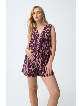 Top Tiffosi Kim estampado geometrico