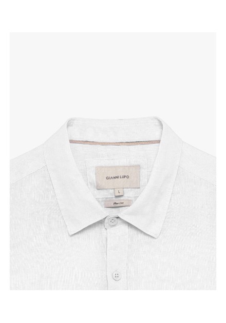 Camisa Gianni Lupo blanca lino Camisa Gianni Lupo blanca lino