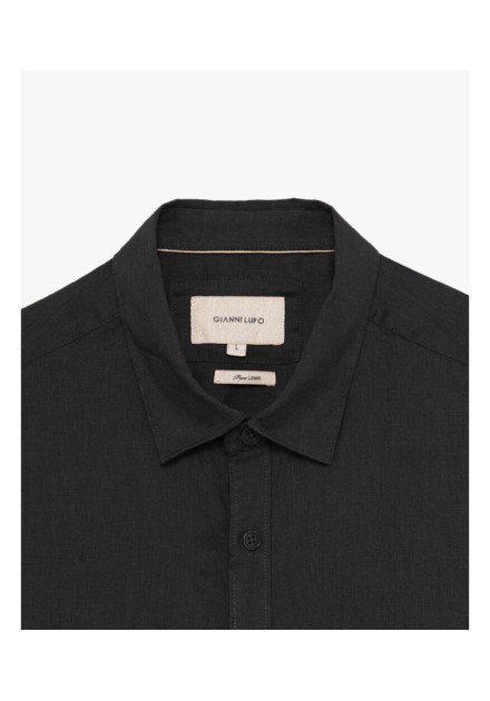 Camisa Gianni Lupo negra lino