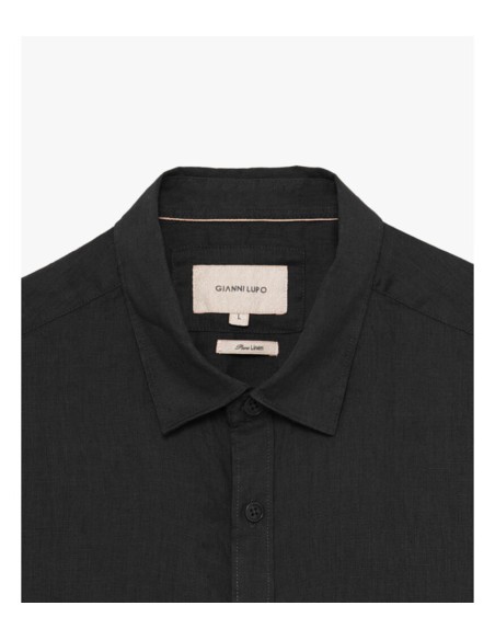 Camisa Gianni Lupo negra lino