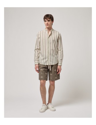 Bermudas Gianni Lupo verde bordados