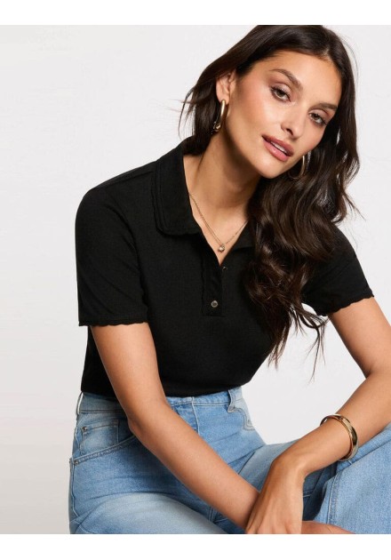 Polo Morgan Dfeston negro Polo Morgan Dfeston negro