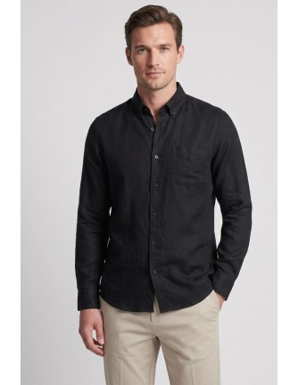 Camisa Gianni Lupo negra lino