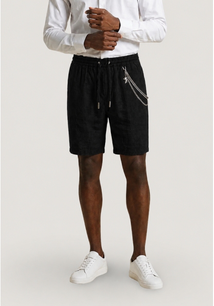 Bermudas Gianni Lupo negra lino