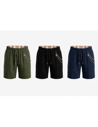 Bermudas Gianni Lupo negra lino 2