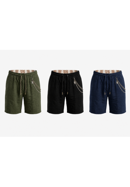 Bermudas Gianni Lupo negra lino