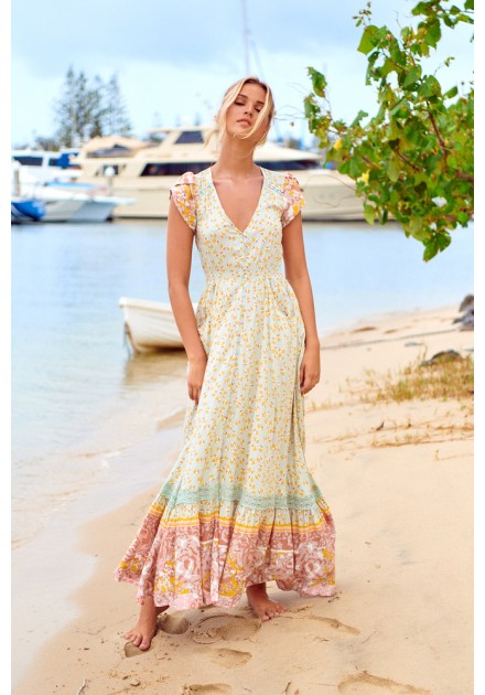Vestido Jaase Carmen maxi Maisha print Vestido Jaase Carmen maxi Maisha print