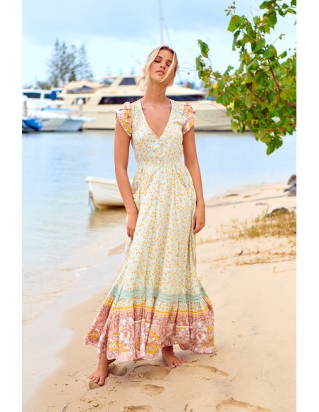 Vestido Jaase Carmen maxi Maisha print