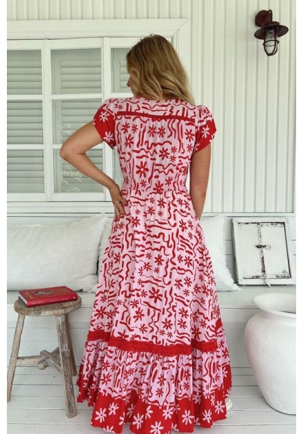 Vestido Jaase Carmen maxi Strawberry Spr