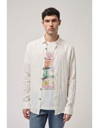 Camisa Gianni Lupo blanca lino