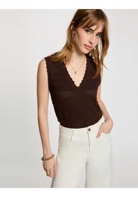 Jersey Morgan Mariza ajustado marron Jersey Morgan Mariza ajustado marron