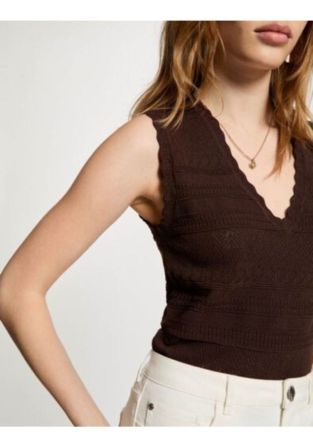 Jersey Morgan Mariza ajustado marron Jersey Morgan Mariza ajustado marron