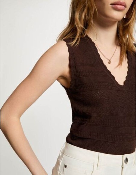 Jersey Morgan Mariza ajustado marron