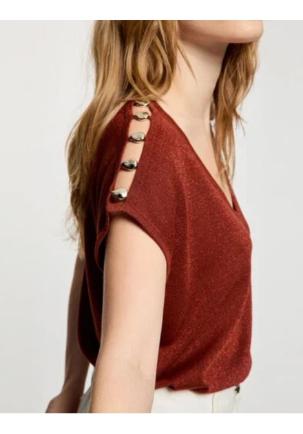 Jersey Morgan Mringo oversive marron coñ Jersey Morgan Mringo oversive marron coñ