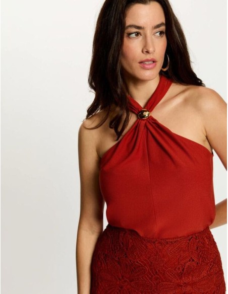 Top Morgan Btube cuello ajustable naranj