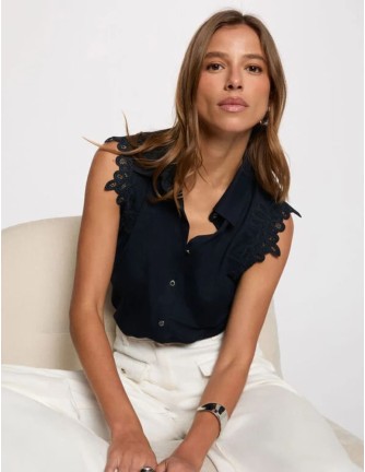 Camisa Morgan Dlisa marino sin mangas