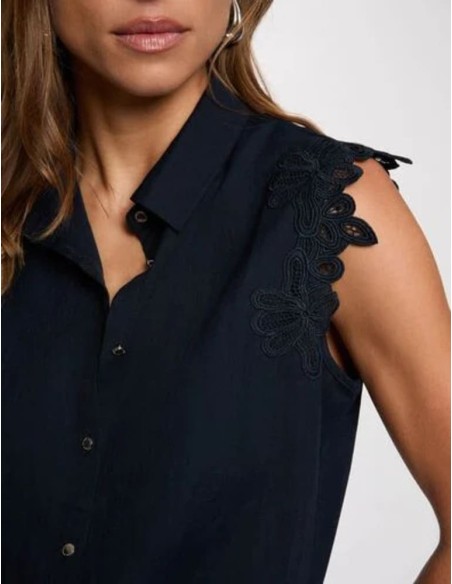 Camisa Morgan Dlisa marino sin mangas