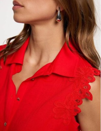 Camisa Morgan Dlisa roja sin mangas 2