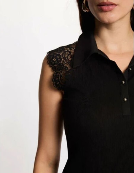 Camiseta Morgan Dpaul con encaje cuello