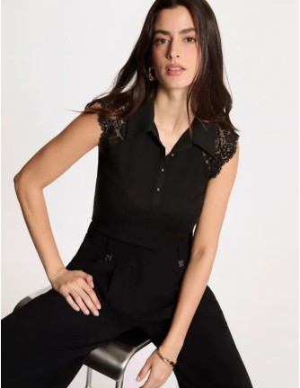 Camiseta Morgan Dpaul con encaje cuello