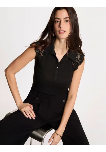 Camiseta Morgan Dpaul con encaje cuello