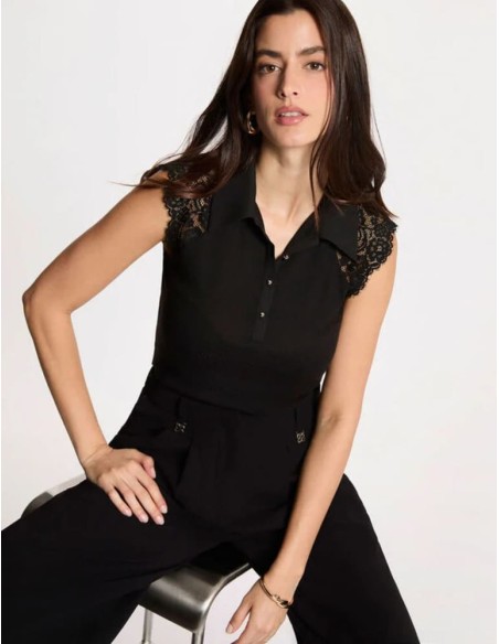 Camiseta Morgan Dpaul con encaje cuello
