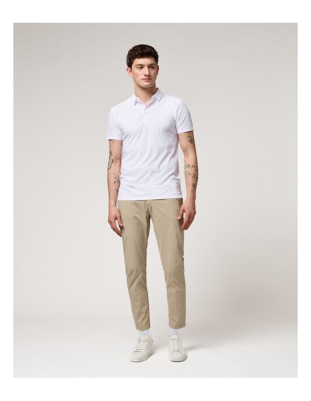 Pantalon Gianni Lupo beige chino popelin
