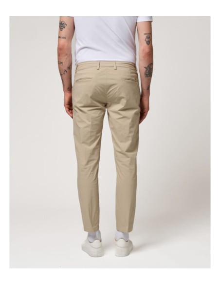 Pantalon Gianni Lupo beige chino popelin