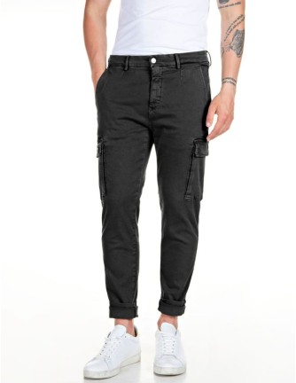 Pantalon Replay Jeans negro Hiperflex Ja
