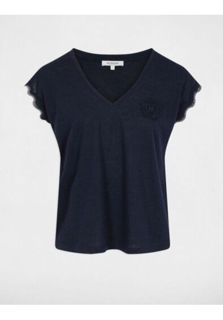 Camiseta Morgan Dcume marino cuello V Camiseta Morgan Dcume marino cuello V