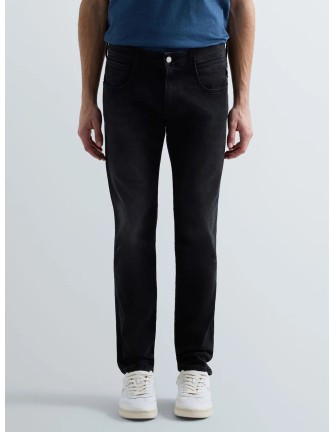 Pantalón Replay Anbass negro, vista frontal completa 2