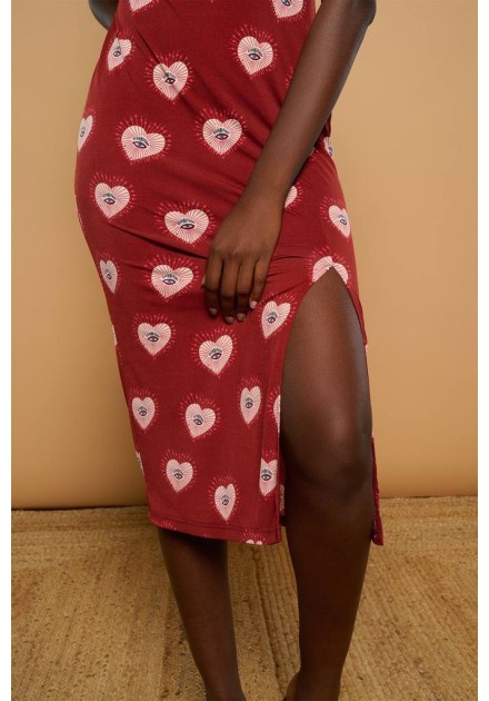 Vestido Minueto Xuclá rojo estampado