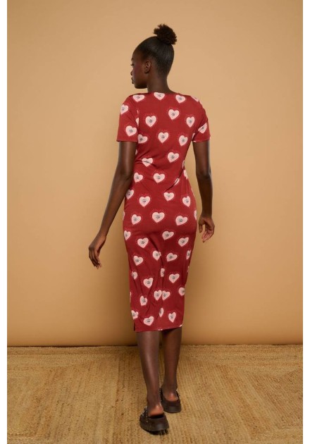 Vestido Minueto Xuclá rojo, vista completa