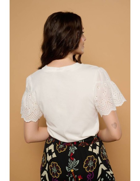 Camiseta Minueto Tangerine blanca